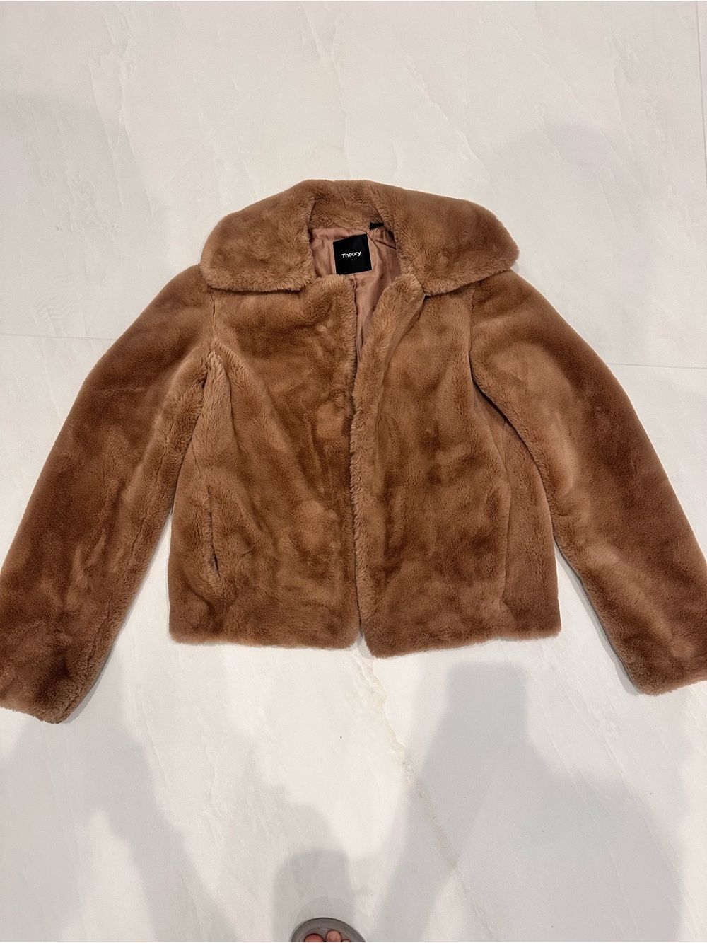 Theory Chestnut Brown Teddy Jacket